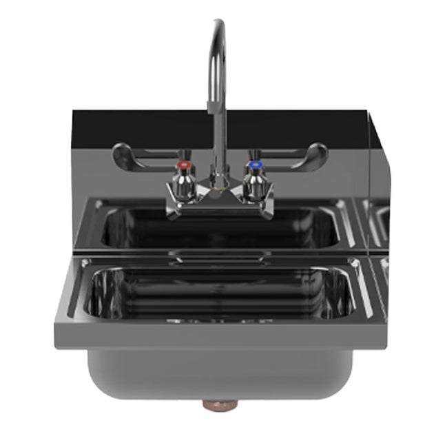 Atosa SH17SR 17" Stainless Steel Hand Sink Bowl Size 14"x10"x5" with Right Splash Guard