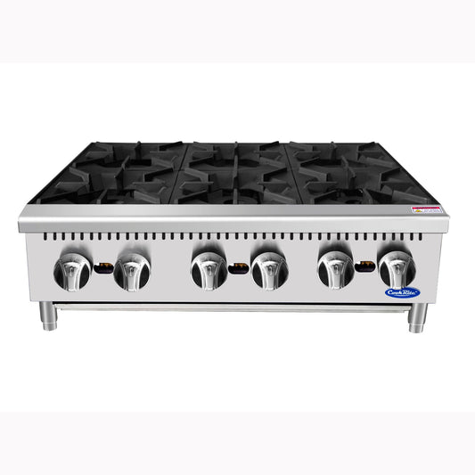 Atosa ACHP-6-LP 36 inch 6 Burner Propane Gas Hot Plate