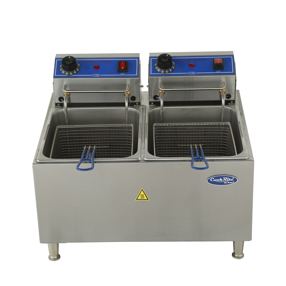 Atosa ACEF-32 32lb Electric Countertop Fryer Dual Tank