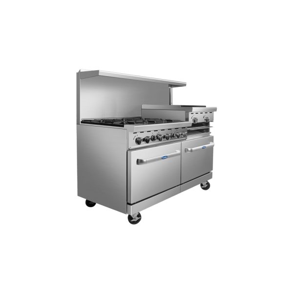 Atosa AGR-6B-24RGB-LP 60 inch Range With Raised 24 inch Griddle and Broiler Propane Gas Range