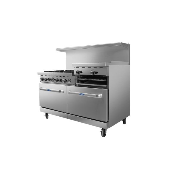 Atosa AGR-6B-24RGB-LP 60 inch Range With Raised 24 inch Griddle and Broiler Propane Gas Range