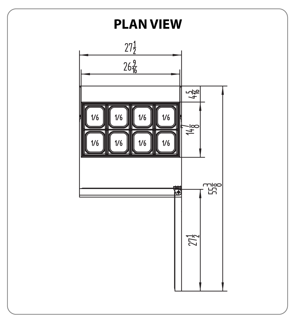 Atosa MSF8301GR 27-inch Sandwich Prep Table