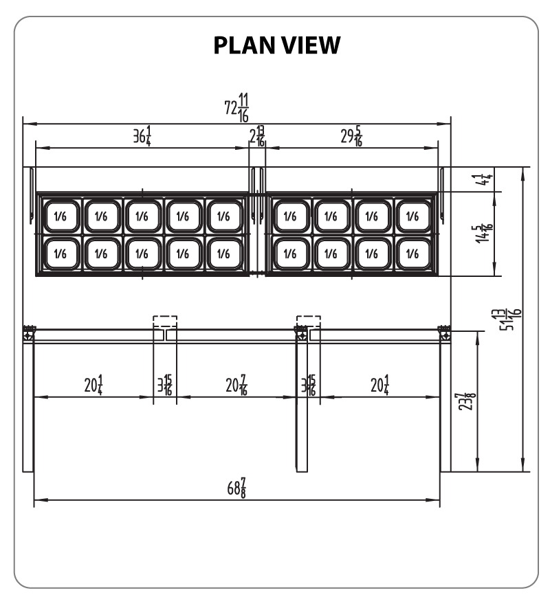 Atosa MSF8304GR 72-inch Sandwich Prep Table