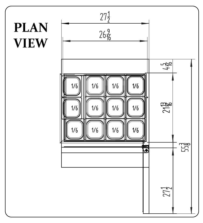 Atosa MSF8305GR Mega Top 27-inch Sandwich Prep Table