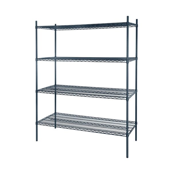 Atosa Gray Epoxy Coated Wire Shelving Kit - 4 Shelves 18 x 48 x 74" inches 450 Weight Capacity Per Shelf (lbs)