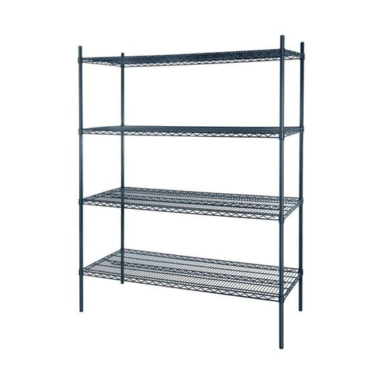 Atosa Gray Epoxy Coated Wire Shelving Kit - 4 Shelves 18 x 60 x 74 inches 550 Weight Capacity Per Shelf (lbs)