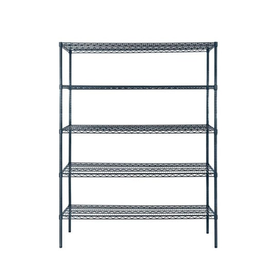 Atosa Gray Epoxy Coated Wire Shelving Kit - 5 Shelves 18 x 36 x 86 inches 550 Weight Capacity Per Shelf (lbs)