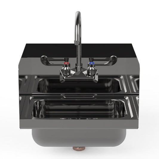 Atosa SH17SD 17" Stainless Steel Hand Sink with Left and Right Splash Guard