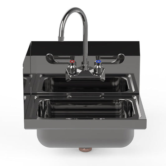 Atosa SH17SL 17" Stainless Steel Hand Sink Bowl Size 14"x10"x5" with Left Splash Guard